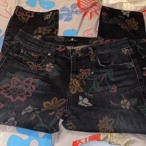 GUC 7 for All Mankind Flower Print Jeans
